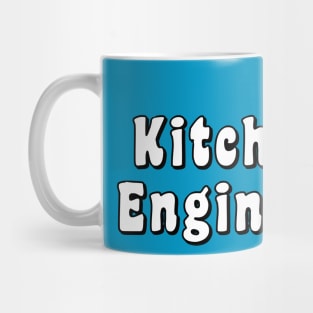 Kitchen Engineer White Text Mug